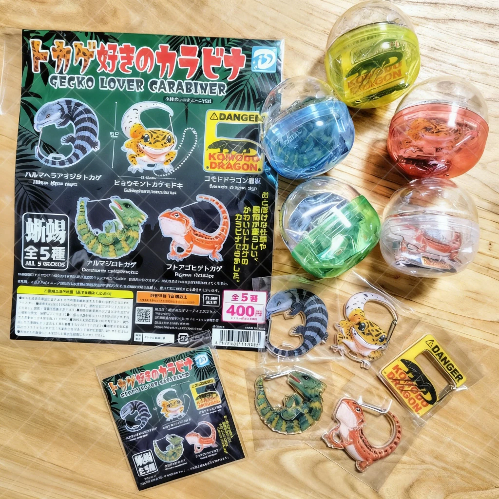 Gecko kawaii: cápsula de figuras colgantes de lagarto para niños - imagen 5