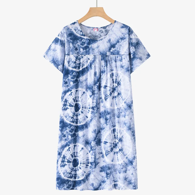 Camisón de algodón y seda con manga corta – Ligero - imagen 4