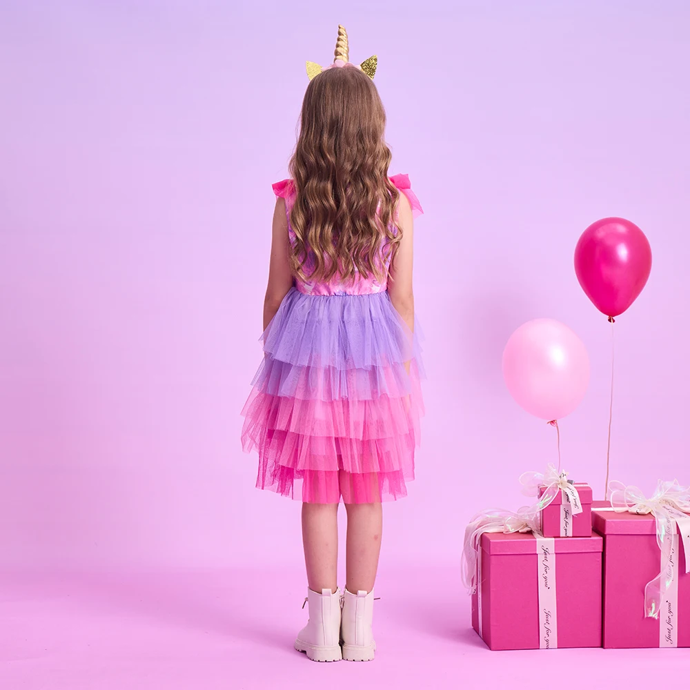 Vestido de princesa sin mangas para niña DXTON – Elegante - imagen 3