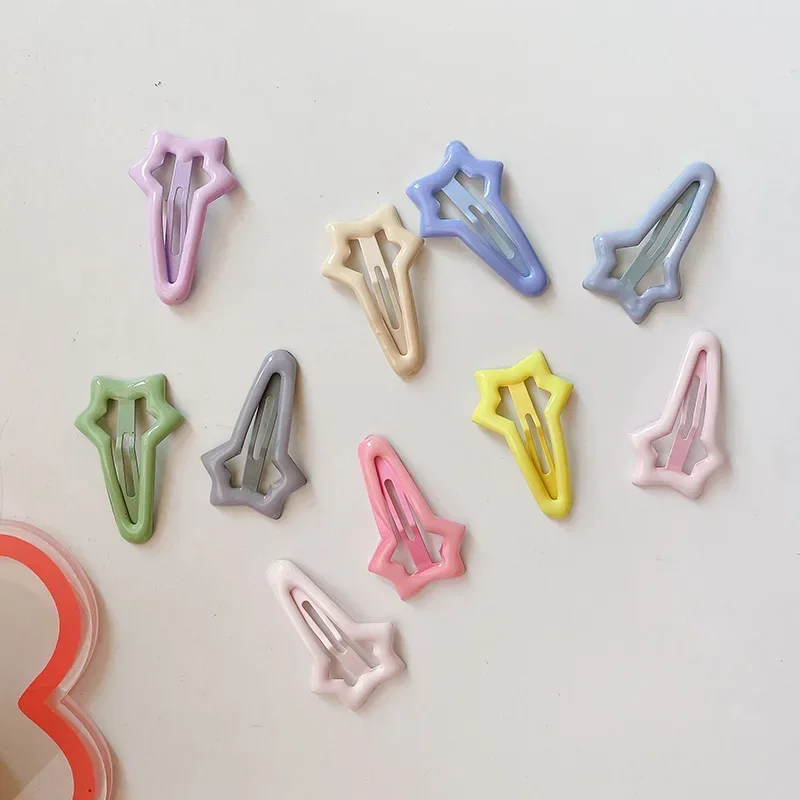 Horquillas bebé clips laterales corazón estrellas geométricas