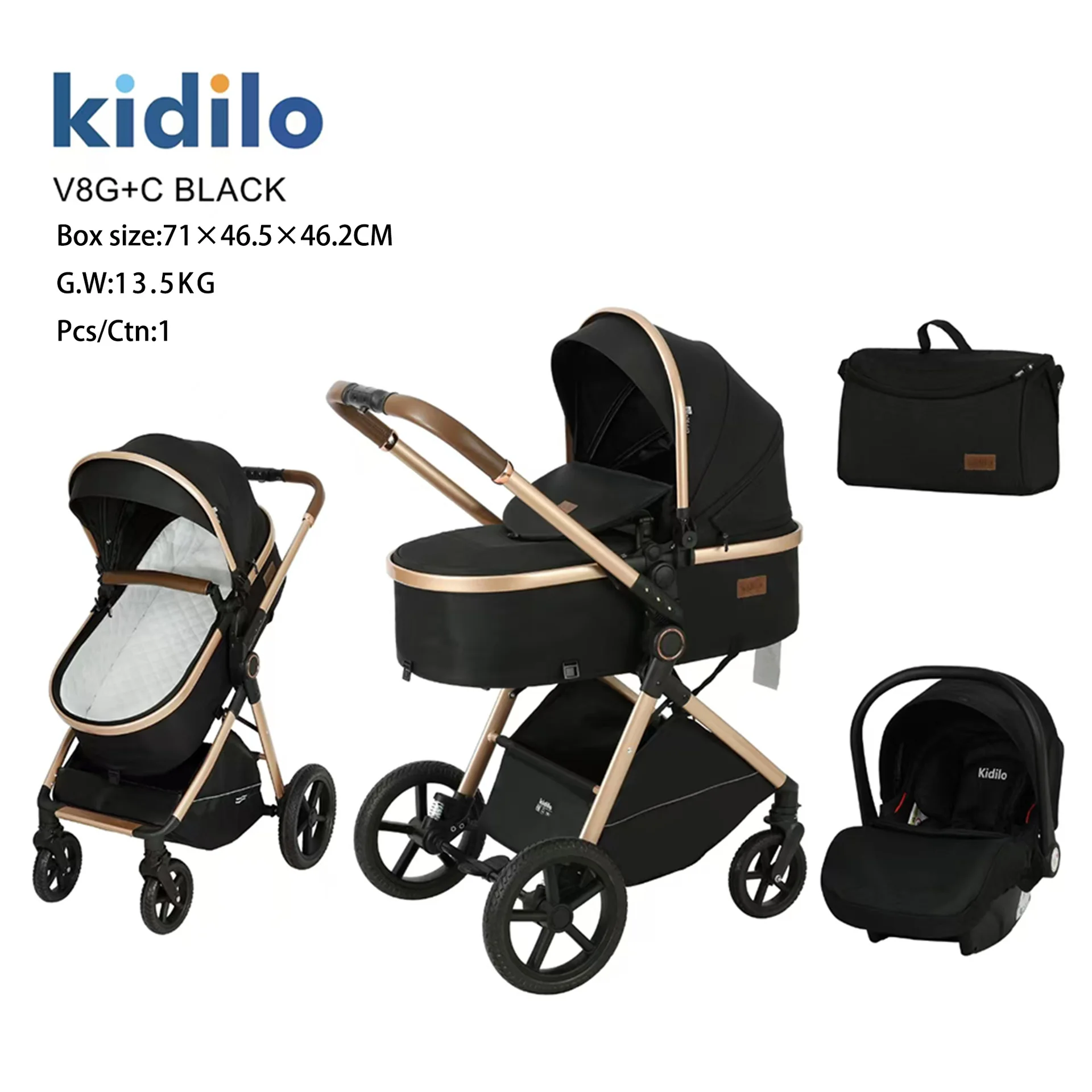 Carrito compacto y fácil de transportar