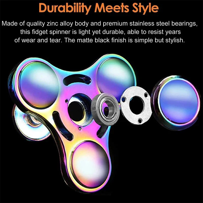 Spinner metálico R188 antiestrés juguete de mano para adultos - imagen 4