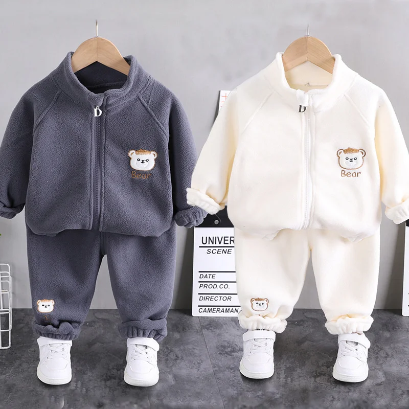Conjunto acolchado infantil unisex: abrigo y pantalón oso - imagen 5