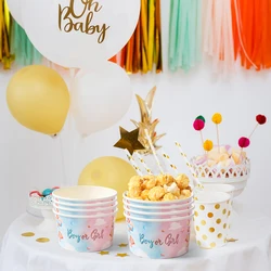 Cuencos de papel barco para palomitas – rosa y azul