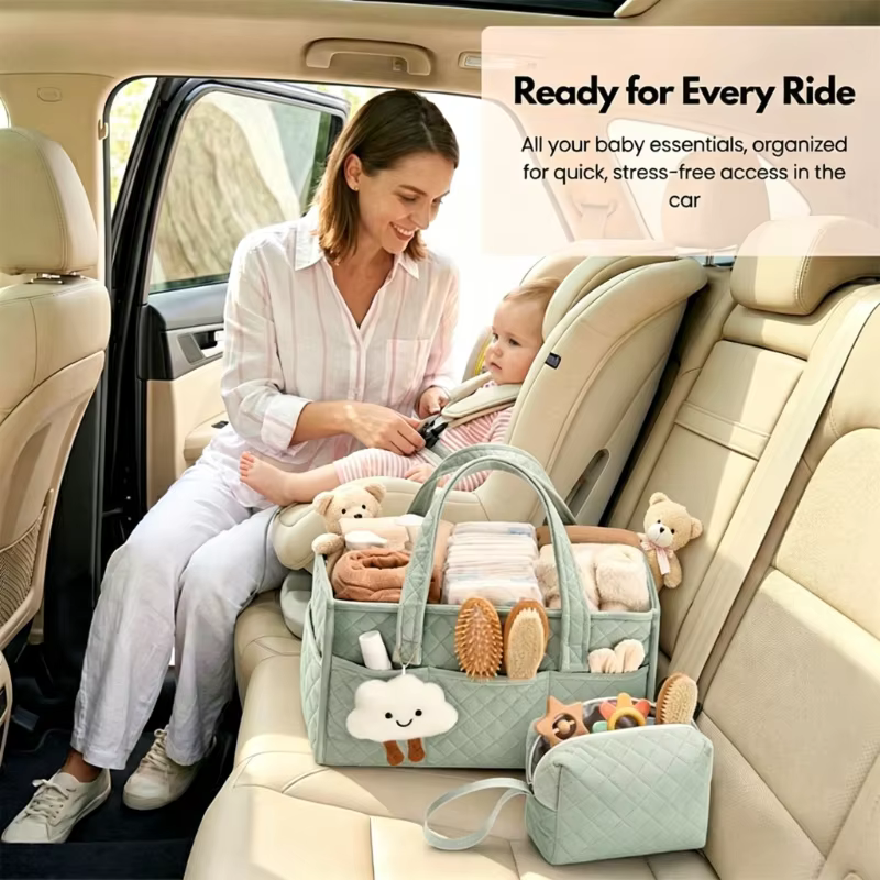 Organizador de pañales portátil para cambiador y coche - imagen 4