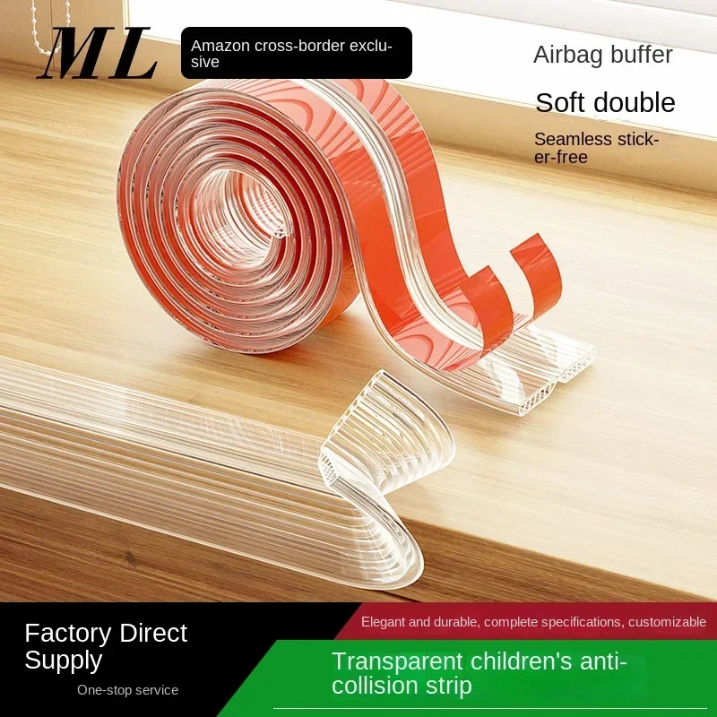 Protector bordes mesa PVC transparente para bebés