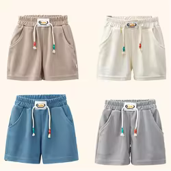 Pantalones cortos verano caramelo para niños – Cintura elástica