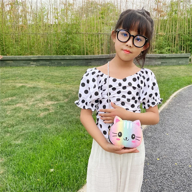 Bolso bandolera infantil de gato dibujos animados para niños y niñas - imagen 5