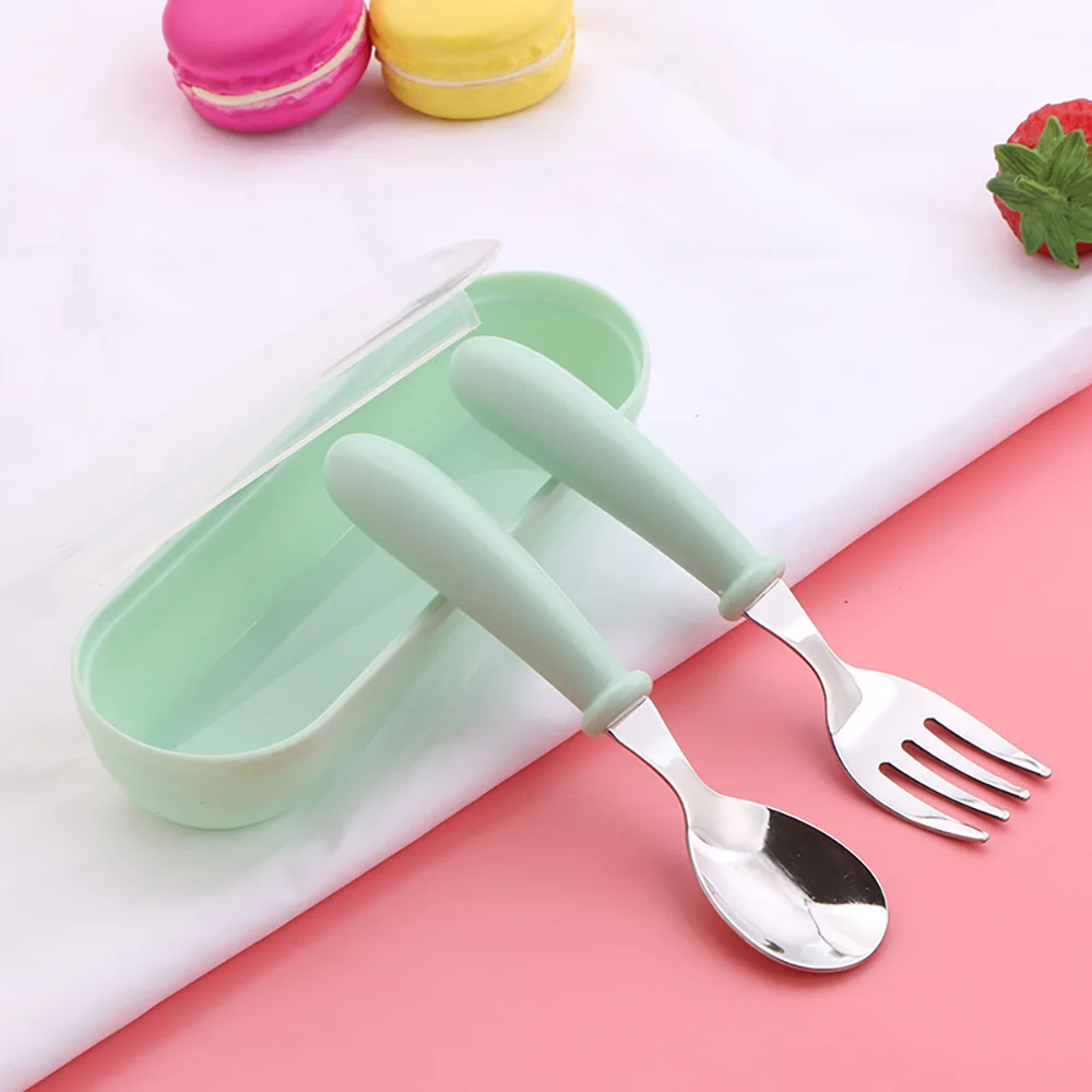 Vajilla de acero inoxidable para bebé con dibujos infantiles - imagen 4