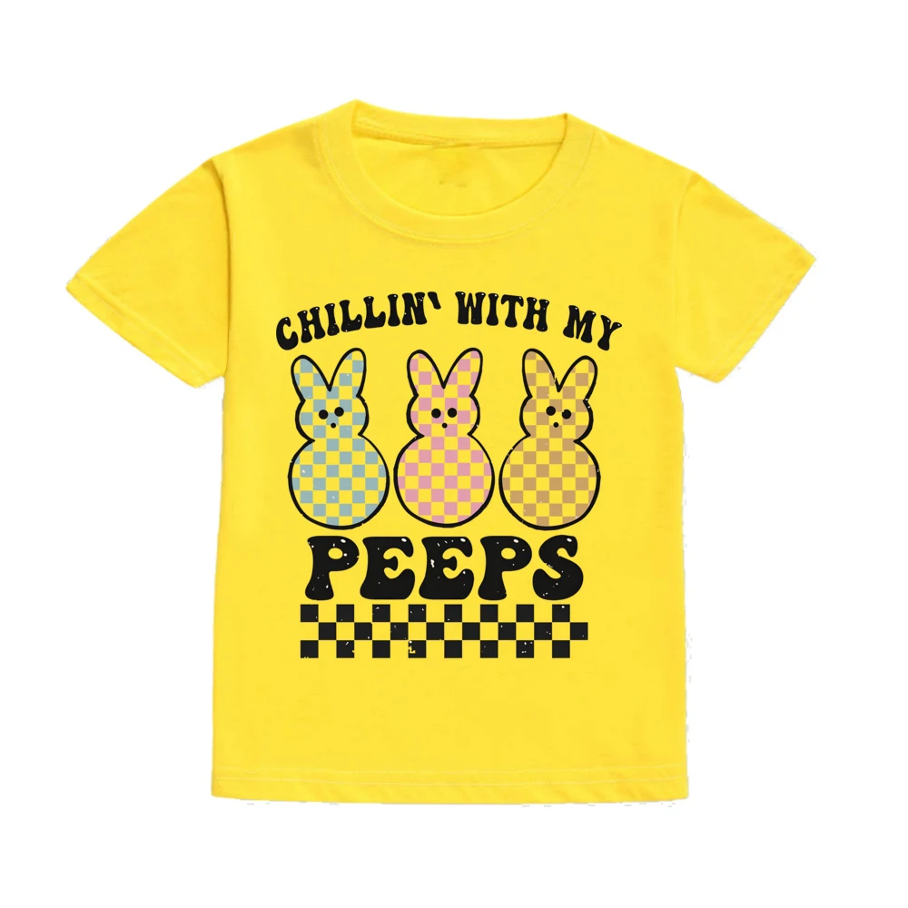 My Peeps Camiseta con estampado infantil para niño y niña – Pascua - imagen 4