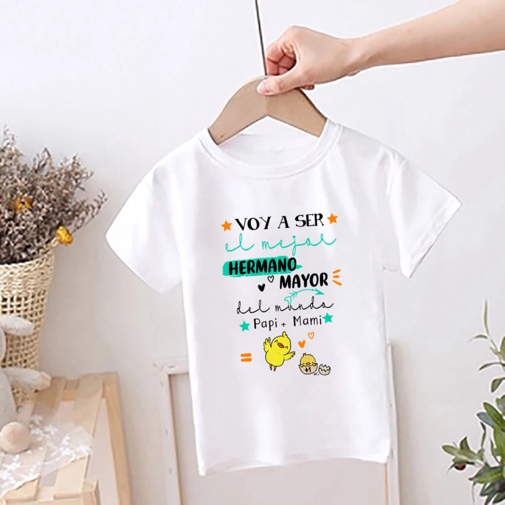 Camiseta hermano mayor infantil – Anuncio embarazo niño verano - imagen 2