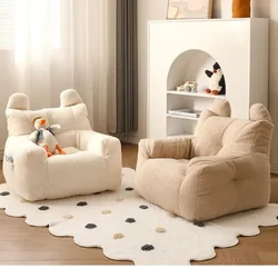 LazyChild Sofá infantil con diseño animado y tela de terciopelo suave