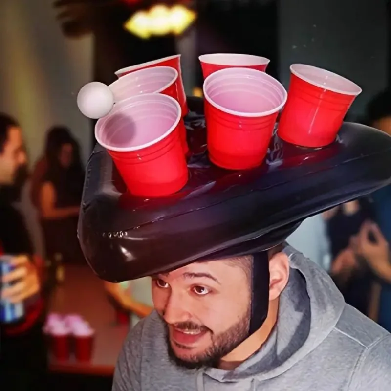 Sombrero inflable triangular para fiesta infantil con portavasos - imagen 3