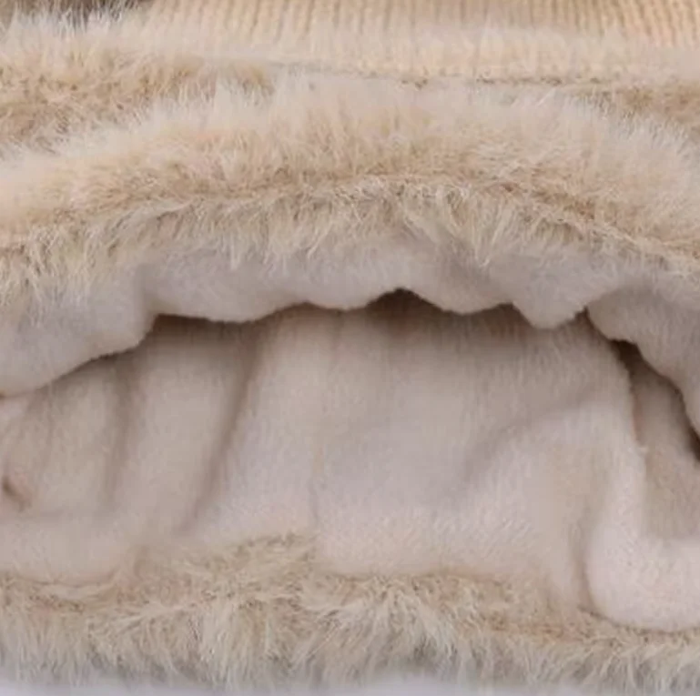 Gorro polar con orejas de oso y calentador de cuello para niña – Felpa suave - imagen 3