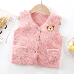 Chaleco polar bebé cálido de felpa para niñas y niños