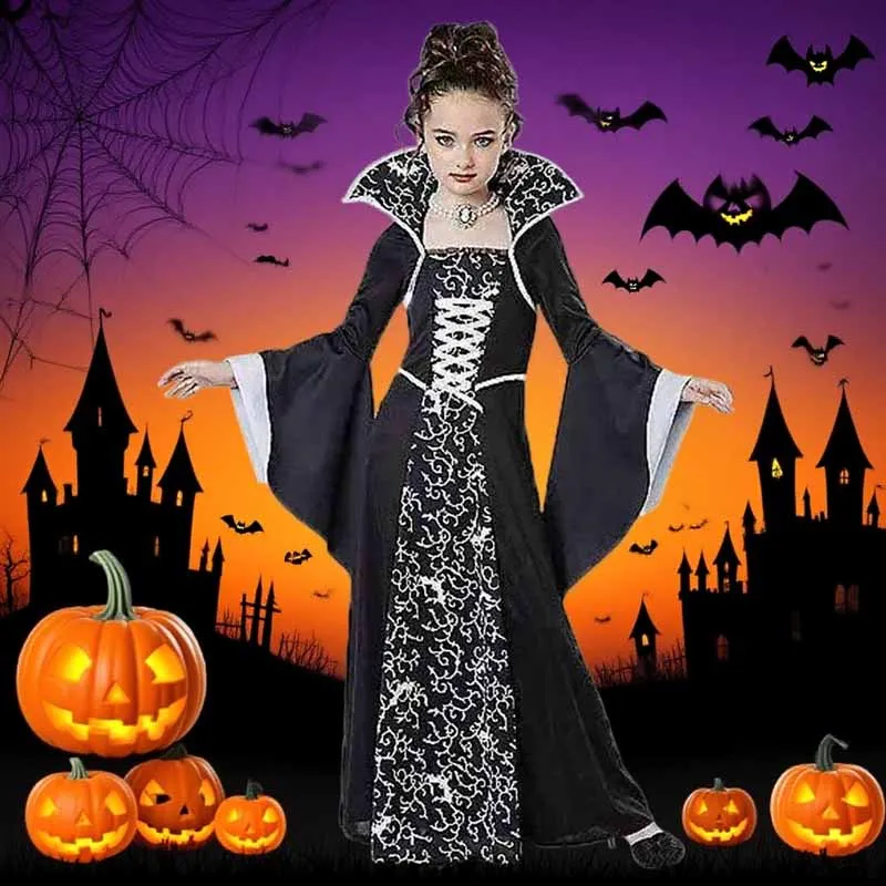 Vestido de Halloween princesa para fiesta y cumpleaños infantil elegante - imagen 3