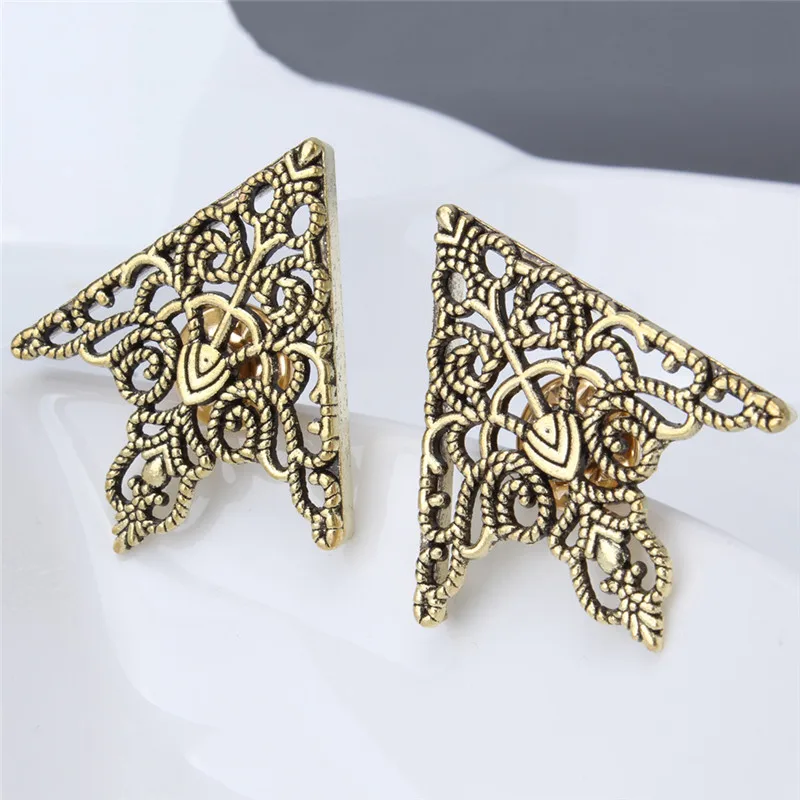 Broche vintage elegante con corona hueca para ropa y abrigo - imagen 3