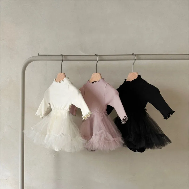 Vestido de malla con lazo para niña MILANCEL – Primavera - imagen 2
