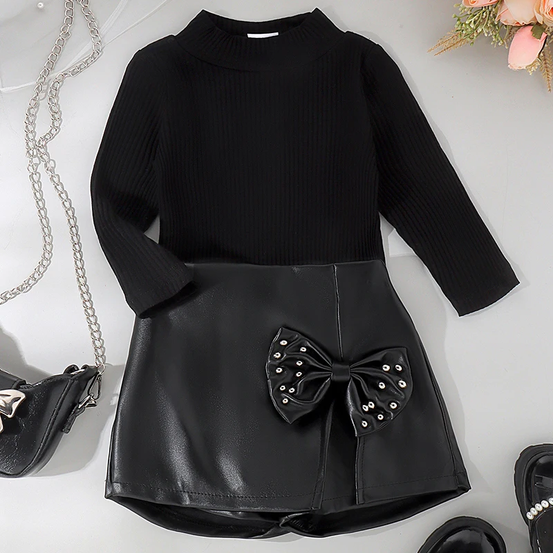 BC366 Conjunto dos piezas para niñas - Blusa algodón y falda