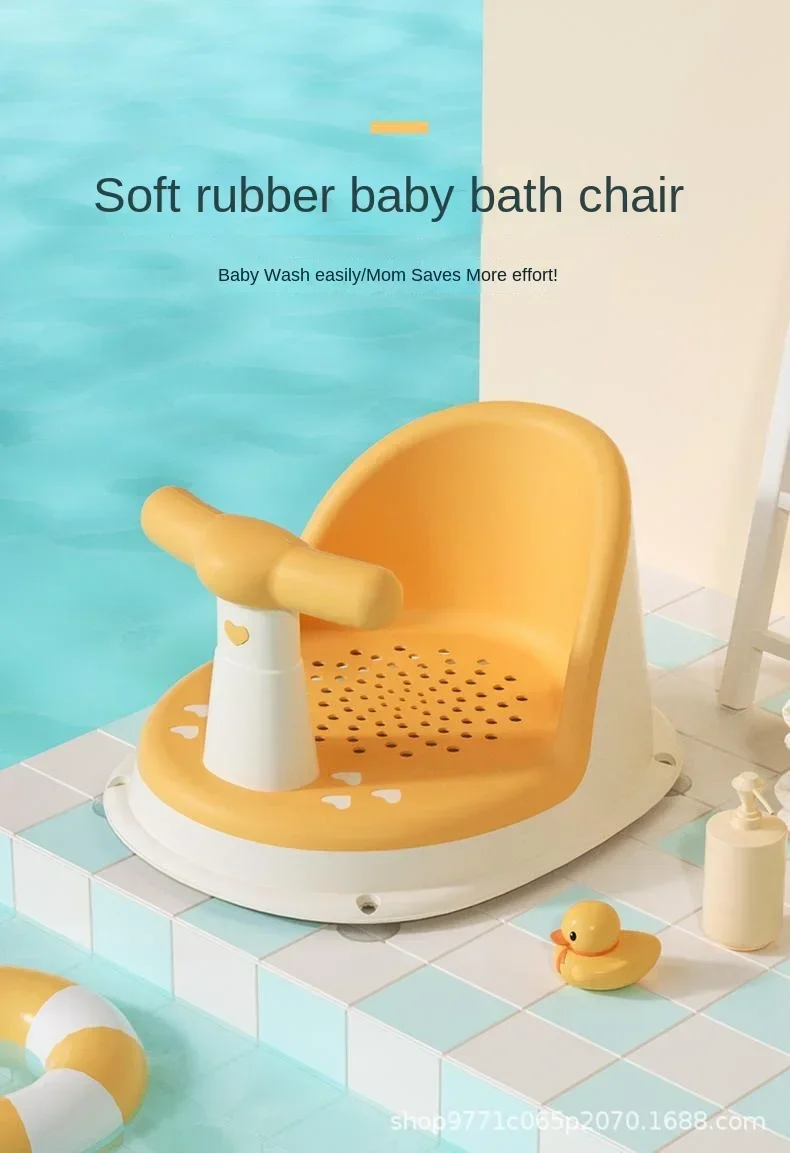 Asiento de ducha portátil para bebés antideslizante