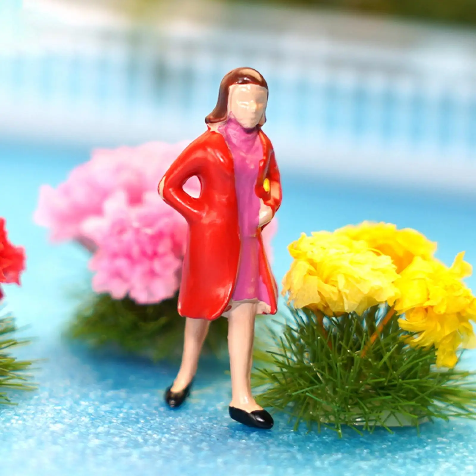Figuras en miniatura de resina para maquetas de trenes HO arquitectura - imagen 3
