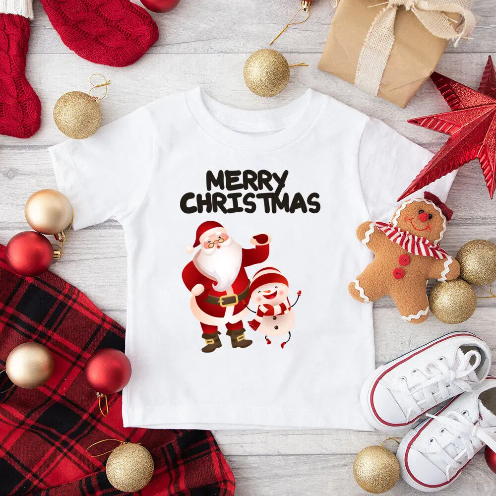 Camiseta infantil navideña con pan de jengibre para niño y niña - imagen 4