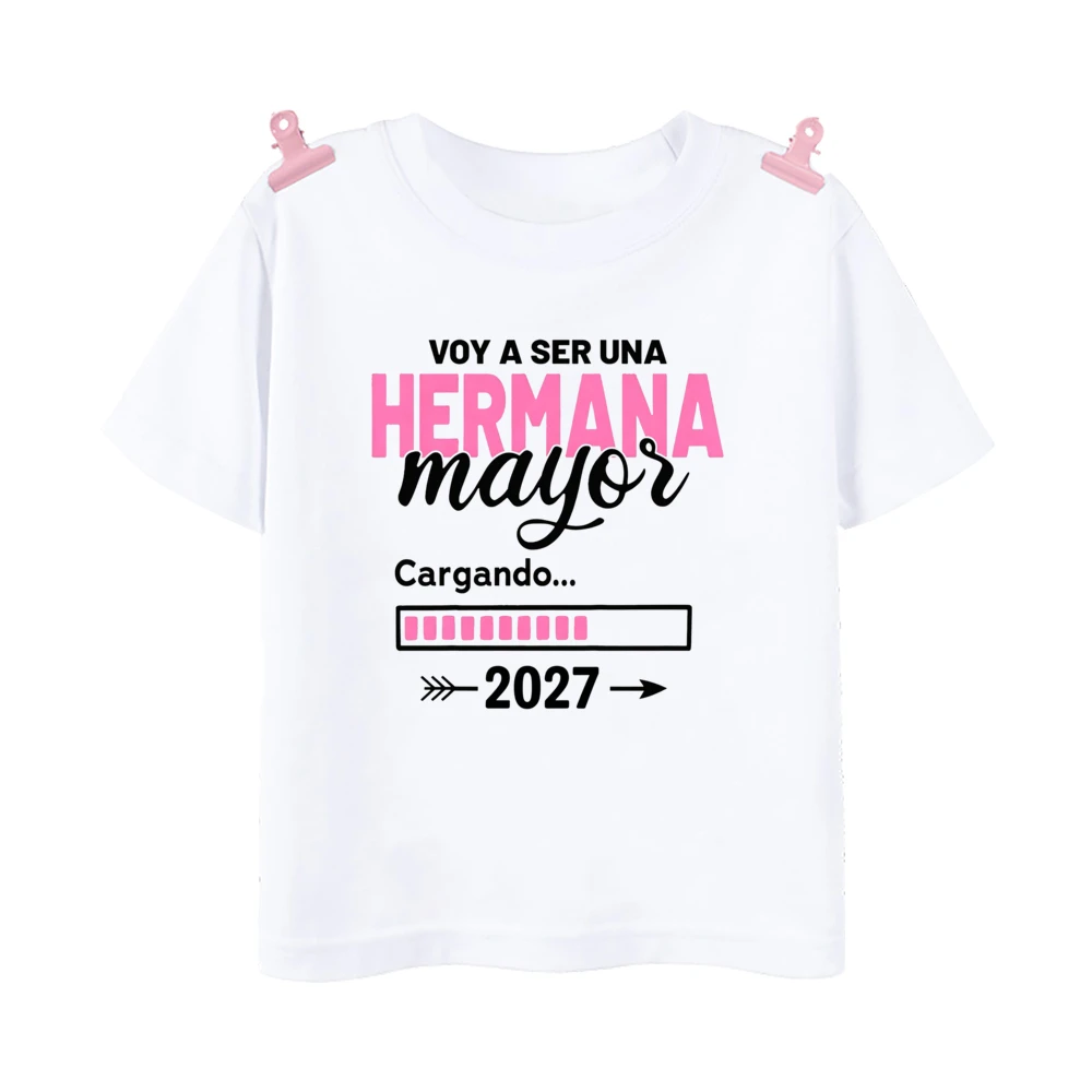 Camiseta infantil para anuncio de embarazo: serás hermana - imagen 3