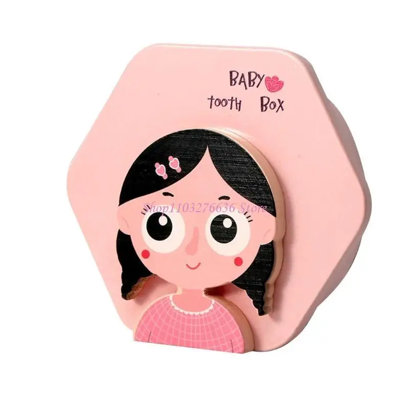 Caja de madera para dientes de leche ilustrados infantiles - imagen 4