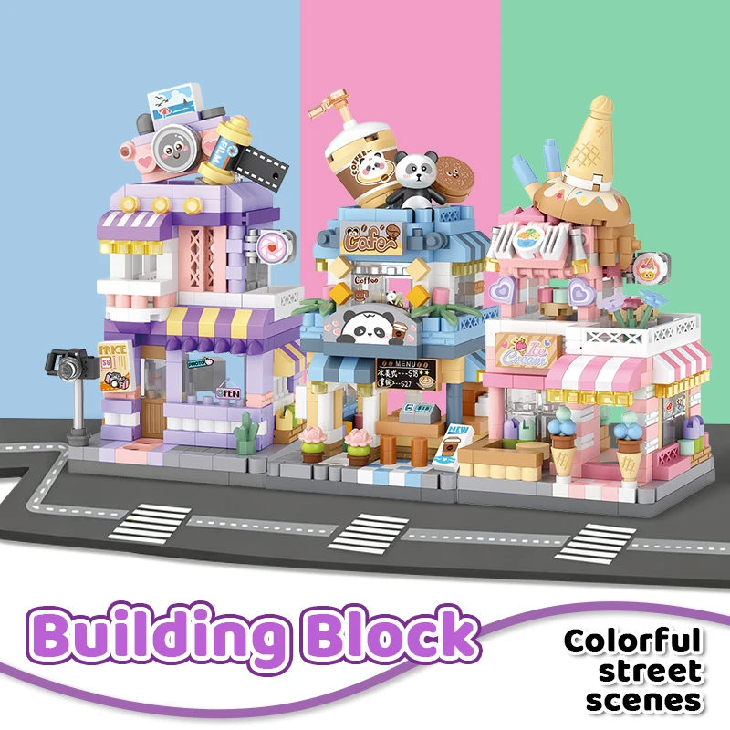 Ladrillos de construcción con panda: heladería y cafetería MOC - imagen 2