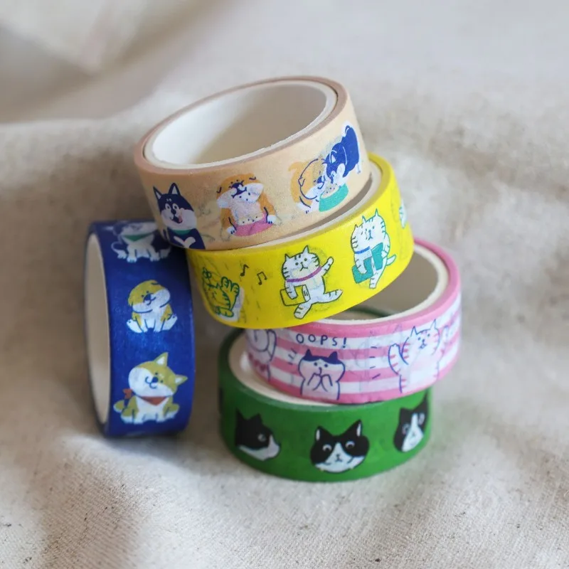 Set de manualidades con cinta washi de gatos y animales - imagen 2