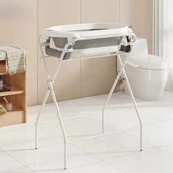 Mesa de baño plegable con soporte para bañera y cambio infantil