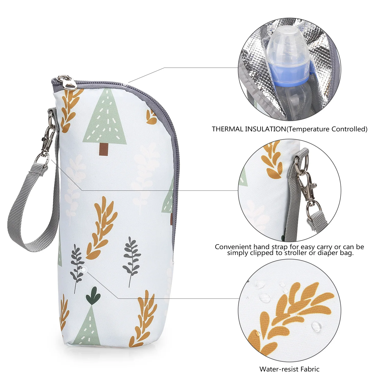 Bolsa isotérmica portabiberones con calentador – Compatible con cochecito - imagen 3