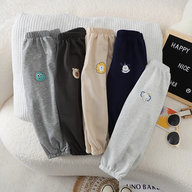 Pantalón de chándal de algodón cómodo para niños, diario - imagen 5