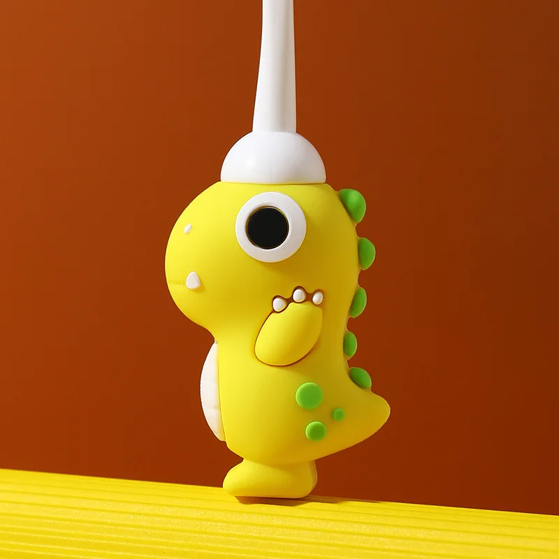 Cepillo de dientes infantil con dinosaurio y cerdas suaves - imagen 5