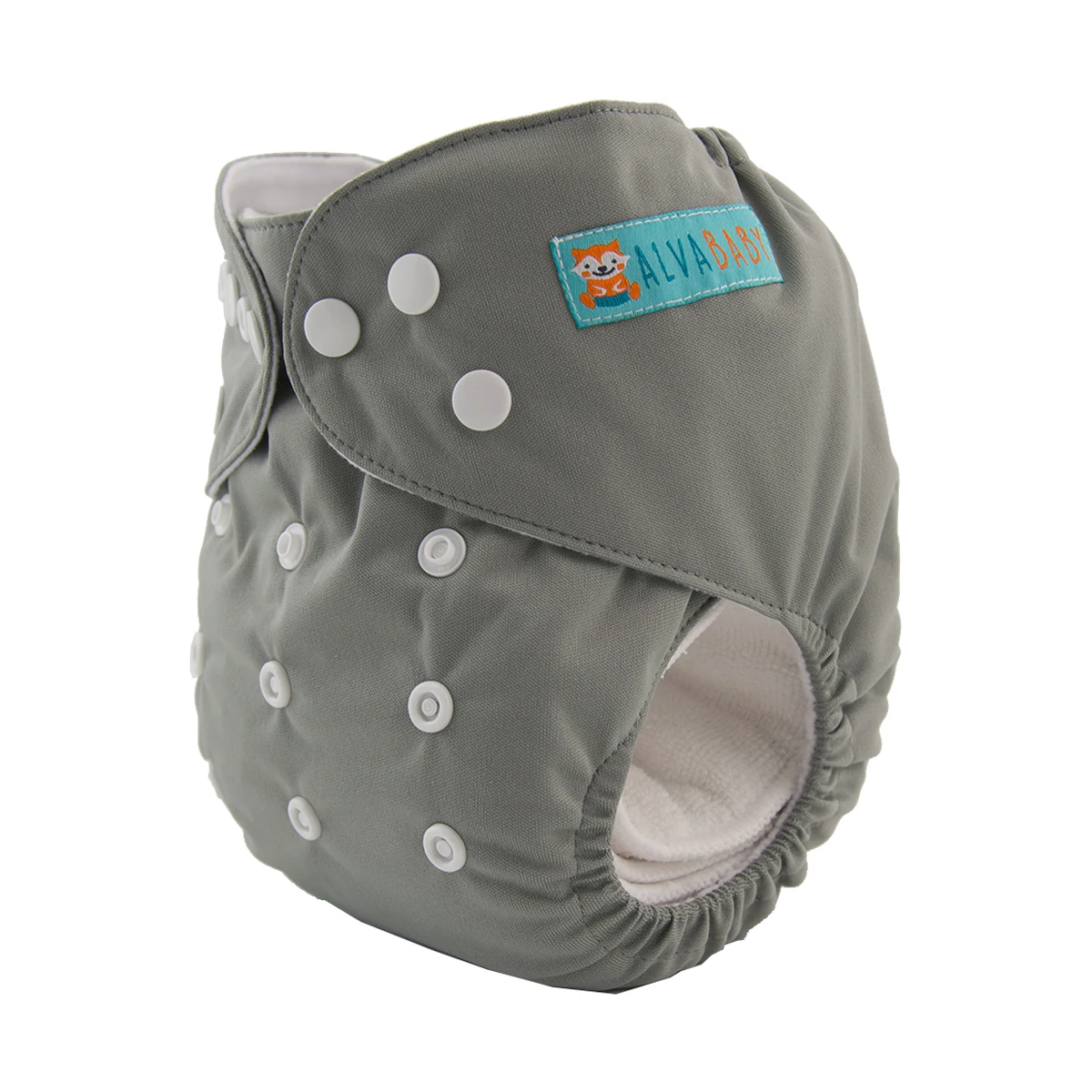 ALVABABY pañal de tela liso lavable con bolsillo reutilizable - imagen 2