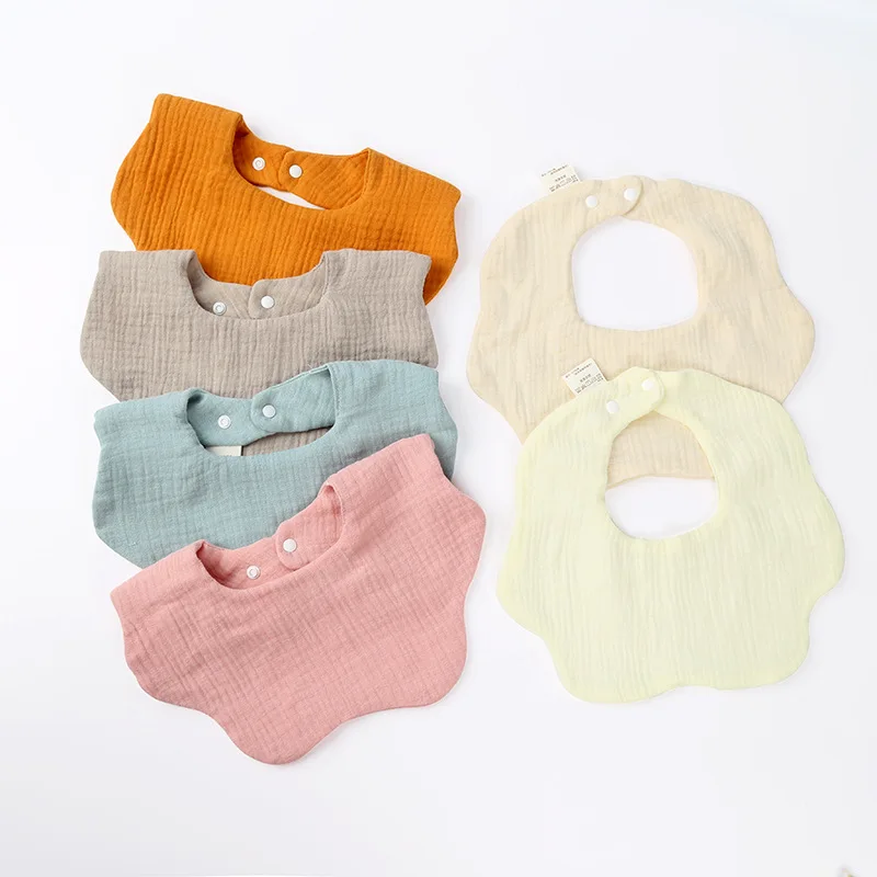 Babero bandana de algodón tipo gasa para bebés recién nacidos - imagen 4