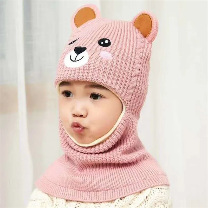 Gorro de invierno bebé de terciopelo con capucha osito - imagen 2