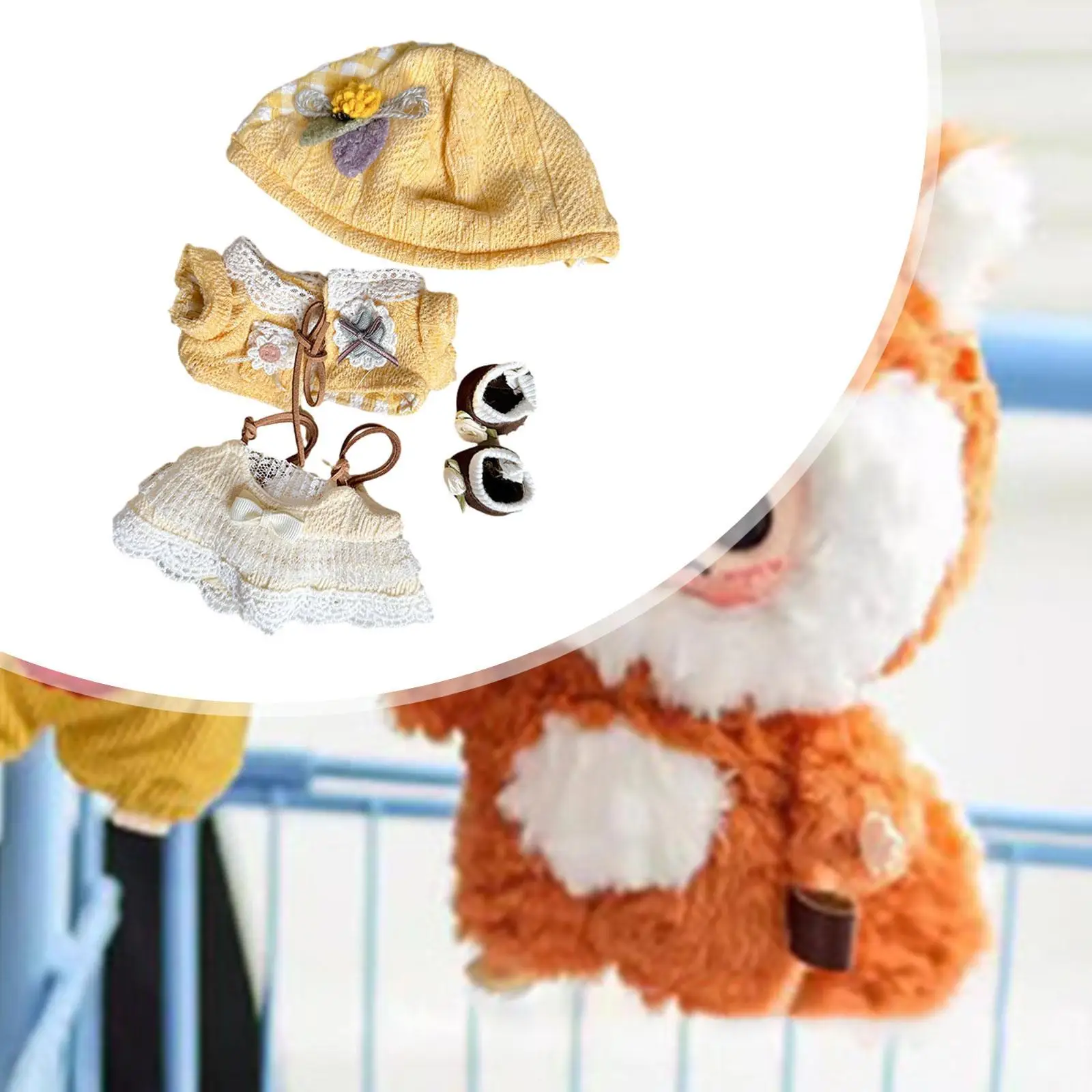 Ropa para muñecas de peluche: vestido y abrigo cómodo - imagen 4