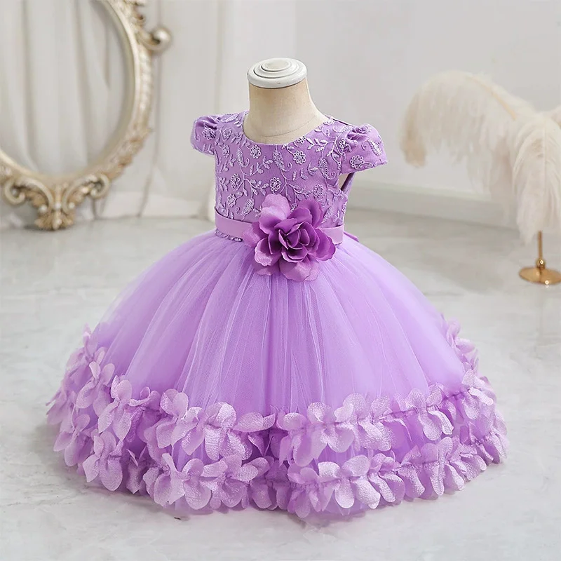 Vestido Ren de princesa con encaje y tul para bebé - imagen 2