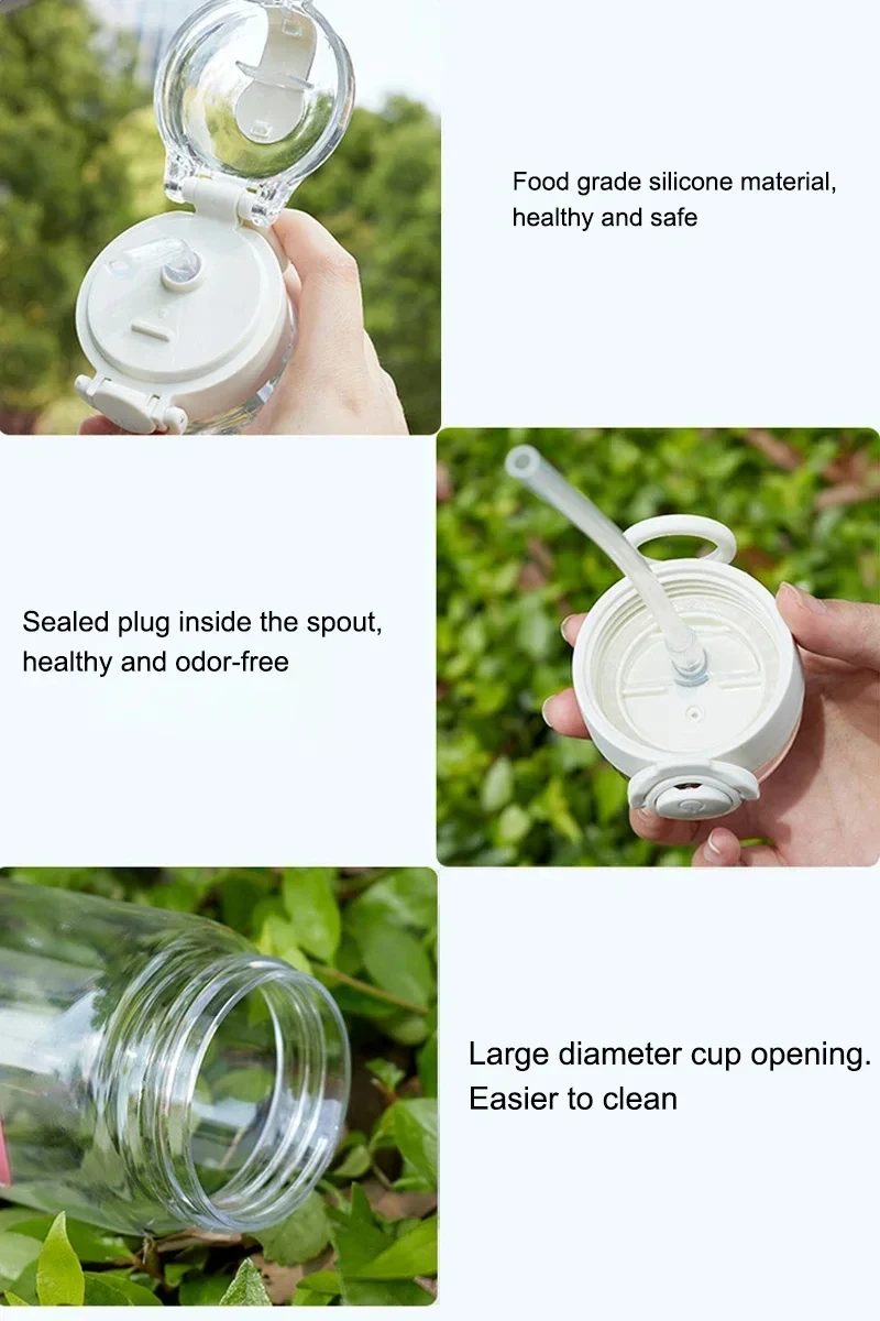 Presentación completa del vaso con pajita de 400 ml