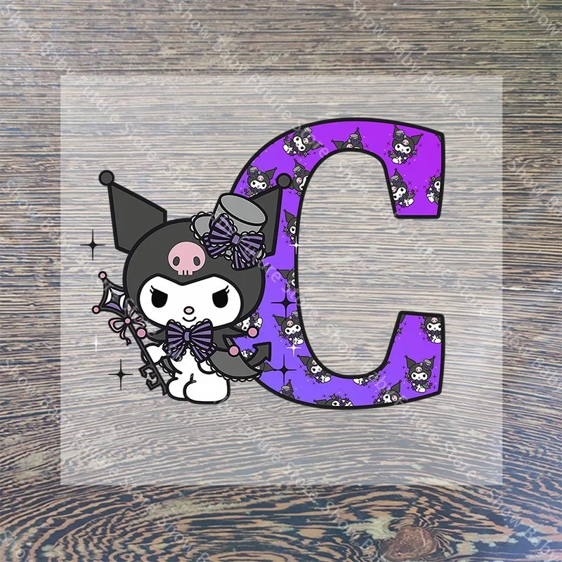 Parche termoadhesivo Kuromi de letras y leopardo para ropa - imagen 5