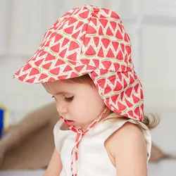 Sombrero verano bebé dibujos animados secado rápido protección cuello