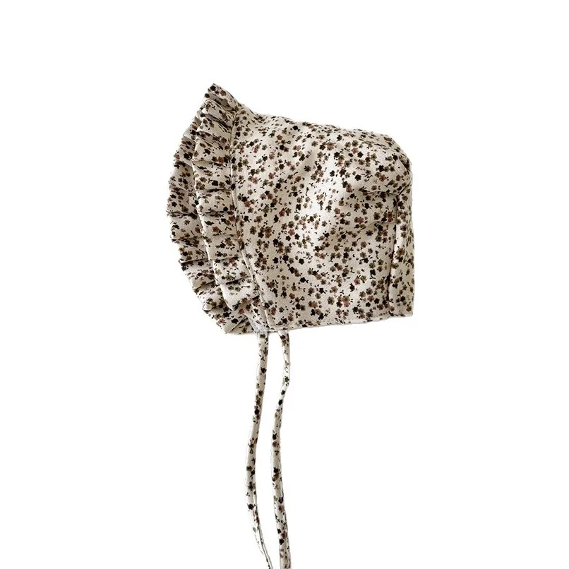 Gorro de sol floral para bebé con protección auditiva