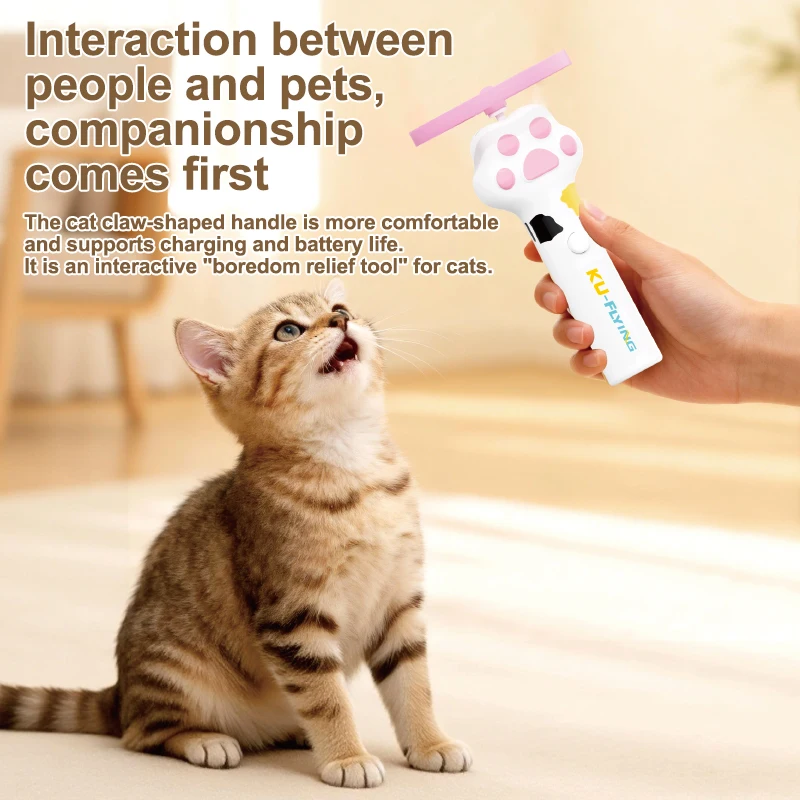 Juguete para gatos interactivo con mini pistola y discos voladores - imagen 5