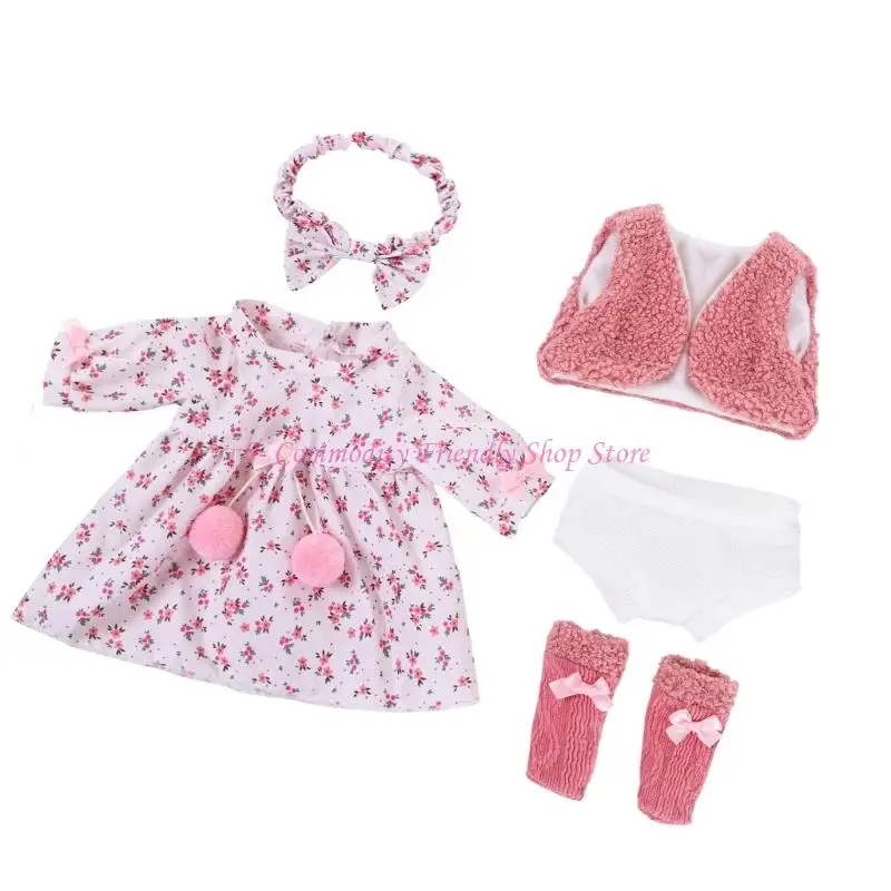Conjunto para muñeca de vestido con diadema y accesorios infantil - imagen 2