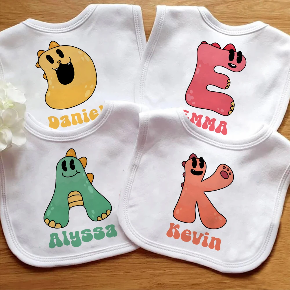 Babero personalizado con nombre para recién nacido – Algodón suave - imagen 4