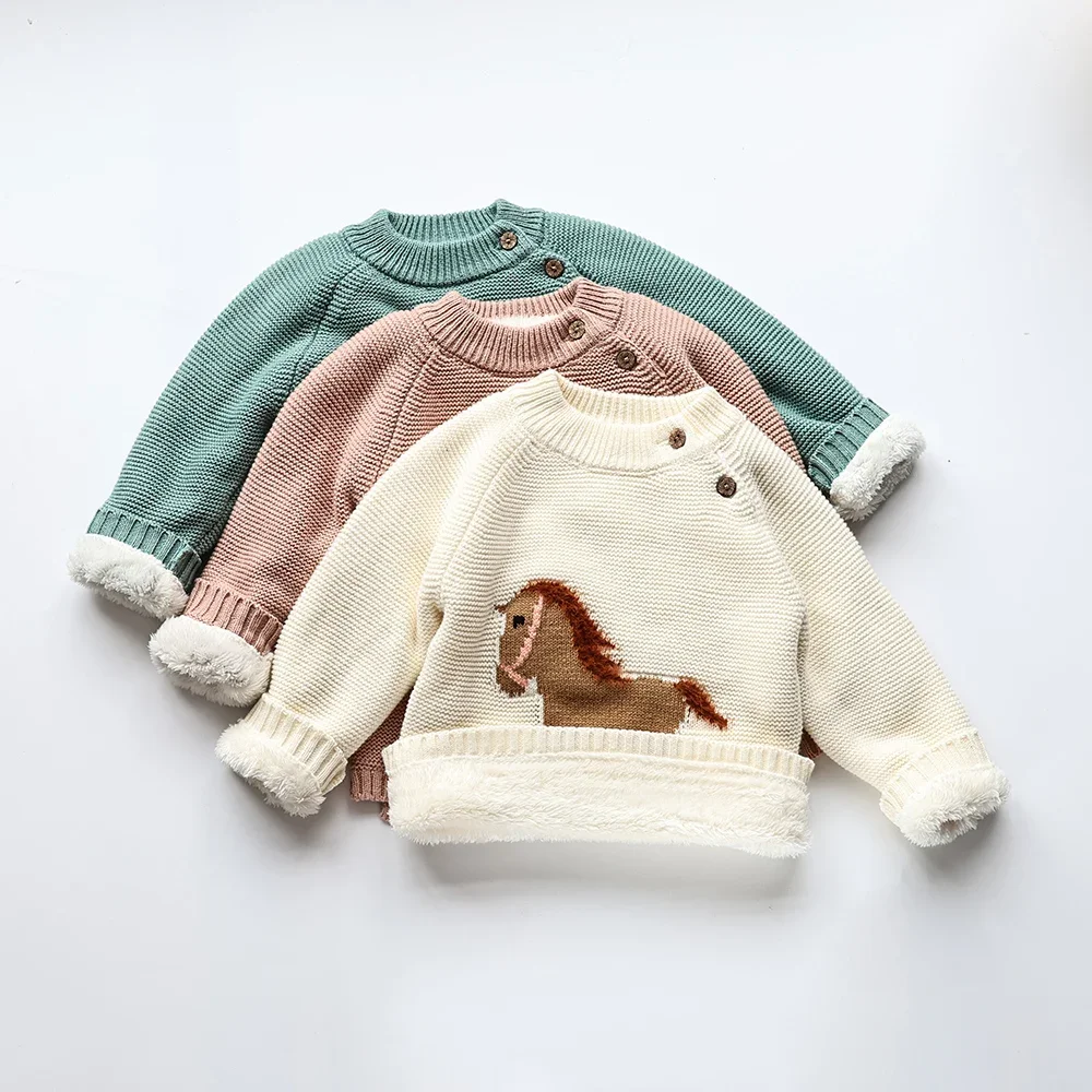 MILANCEL Suéter de invierno con forro polar para niños - imagen 5