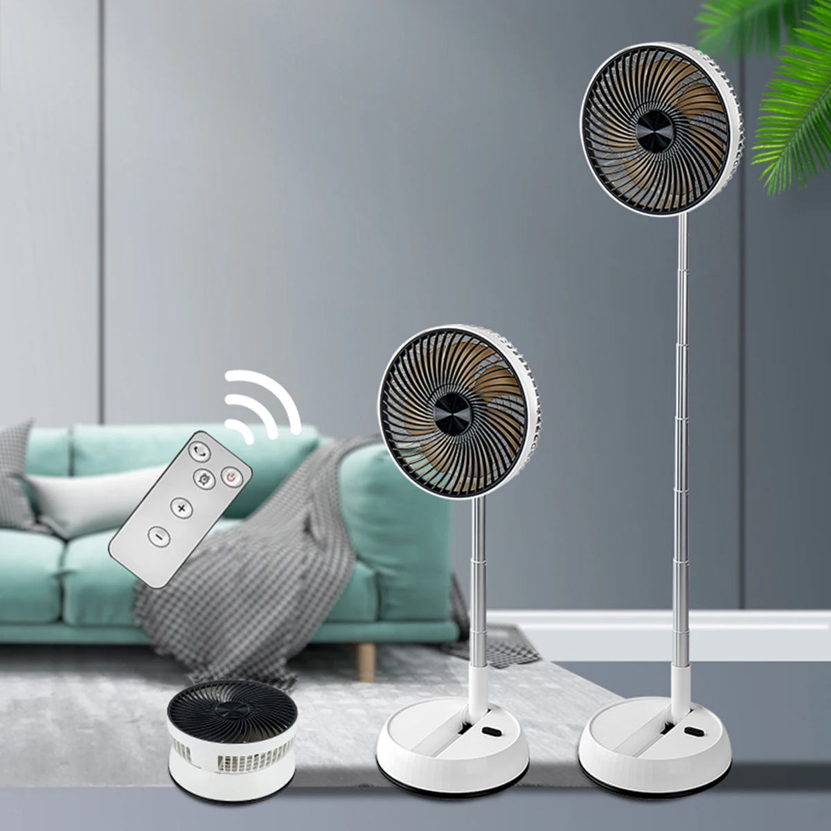 Ventilador silencioso recargable para habitación infantil – Plegable USB