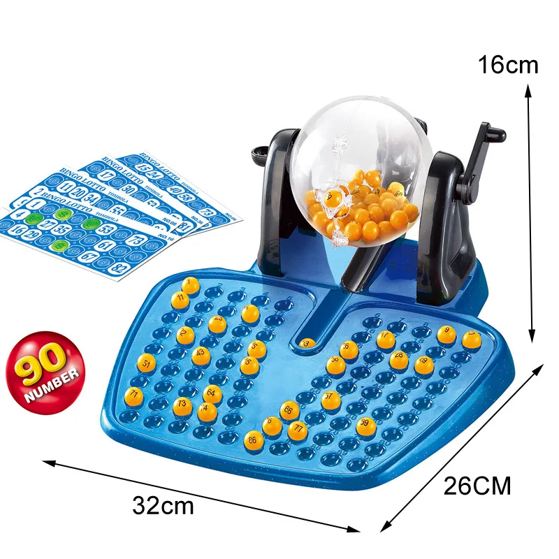 Juego de mesa de Bingo clásico con jaula giratoria