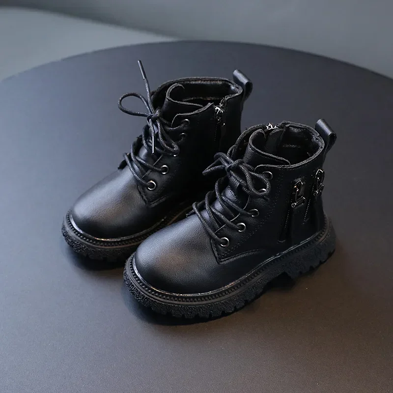 Botines de plataforma ligeros acolchados para niña Borgoña - imagen 5